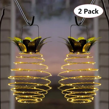Ananass on Päikeseenergia Lamp, Sepistatud Raua-Lamp, LED Aed Vask Lamp Võib Flex Veekindel Väljastpoolt Saab Riputada Puhkus Valgustus