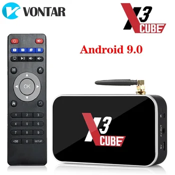Android 9.0 Smart TV Box X3 cube S905X3 2GB 16GB DDR4 Amlogic X3 Pro 4GB RAM, 32GB Media Player X3 Pluss 4G 64GDual WiFi PK X2 Pro