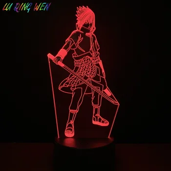 Anime Big Sword 3d Led Night Light Naruto Usb-Touch Sensor Tuba Decor Lamp lampe naruto Kingitus Manga Laua Öö Lampe manga