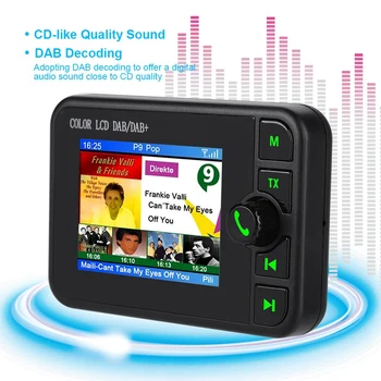Auto DAB Raadio Digitaalne Vastuvõtja Bluetooth, FM-Saatja Kit MCX Antenn +autolaadija+Kandur DAB-Tuuner Mini PEP Dekodeerimine Raadiod
