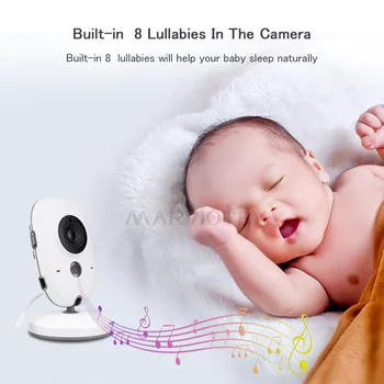 Baby Monitor LCD Video Lapsehoidja Baby Lapsehoidja Kaamera Beebi Telefoni Kaamerad Öise Nägemise beebi kaamera ekraan kahesuunaline audio VB603 IR
