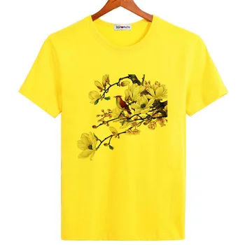 BGtomato valge Plum blossom Hiina Klassikaline t-särk super ilusad lilled tshirt brand new hea kvaliteediga suve vabaaja särke