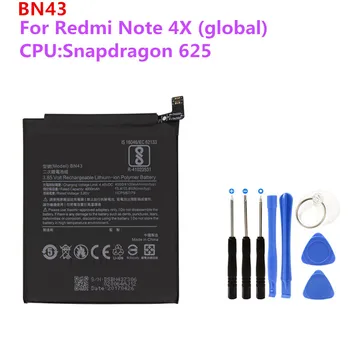 BN43 Asendamine Telefoni laadimine aku Xiaomi Redmi Märkus 4X / Märkus 4 ülemaailmse Snapdragon 625 4000mAh akut+Tasuta Tööriistad