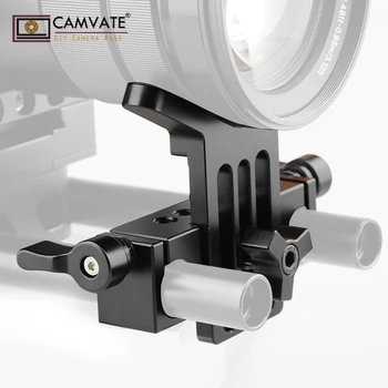 CAMVATE Universaalne Objektiiv Toetab Standard 15mm Dual Rod U-Rail Plokk DSLR Kaamera Rig Õlale Toetada Süsteem