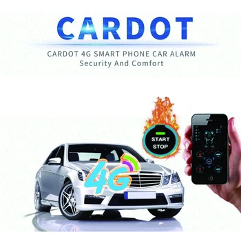 Cardot 4g gps gsm Pke Võtmeta Sisenemise Remote Starter süsteem Smart Auto Alarm Start Stop