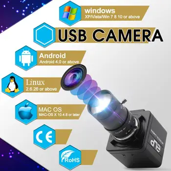 CS Mount Varifocal 6-60mm High Speed, Mini Veebikaamera 60fps 1080p 120fps 720p 260fps 360P Usb-Kaamera, Android Linux Windows MAC