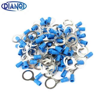 DIANQI RV2-12 Sinine Ring isoleeritud klemm 100TK/Pakk ülikond on 1,5-2,5 mm kaabli Press Terminal Kaabel Juhe Pistiku RV2.5-12 RV