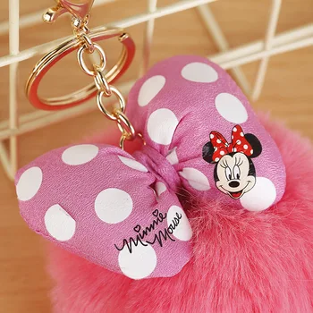 Disney Minnie Mouse Palus Mänguasjad Cartoon võtmehoidja Tüdruk Kotid Rahakotid Ornament Roosa Nukud Anime Plushes Naiste Laste Kingitus Armas Mänguasi