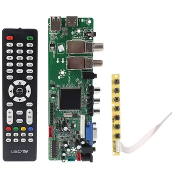 DVB-S2, DVB-T2 Digitaalse Signaali ATV Vaher Juhi LCD Remote Control Board Käivitaja Universaalne Dual USB QT526C 7 Võti