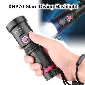 Eest XHP70 Glare Veekindel Taskulamp Fikseeritud Fookus Amfiib Professionaalne Sukeldumine Glare Kaasaskantav Taskulamp Väljas Lanterna