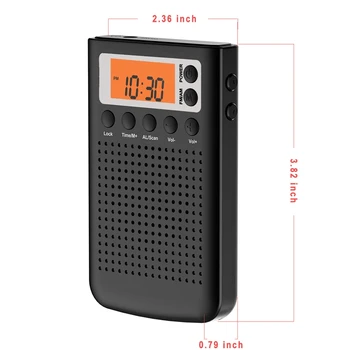 FM/AM Raadio Digitaalne Mini Kaasaskantav Stereo Raadio Kuulamise Eakate Akutoitega