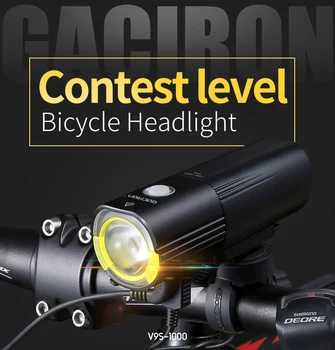 Gaciron V9S Jalgratta Esitulede USB-Laadimine Sisemine Aku LED Esi-Saba Lamp Jalgrattasõit Valgustus Visuaalne Hoiatus Ohutuse Laterna