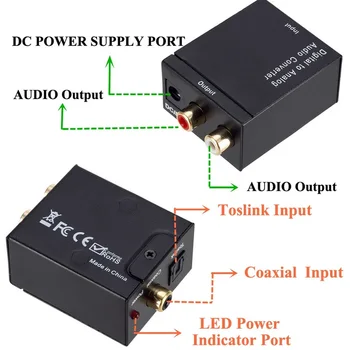 Grwibeou USB-DAC-Digital To Analog Audio Converter RCA (R/L-Väljund, Optiline Digitaalne Stereo Heli SPDIF Coaxial, Et Analoog-USB-DAC