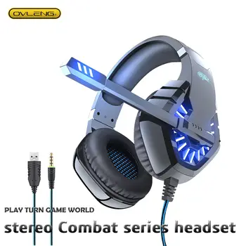 GT82 Kõrvaklapid Stereo Gaming Headset With Microphone Sobivad Arvuti PS4 Mobiil OVLENG Usb+3.5 mm Müra Vähendamise Väike Aktsent