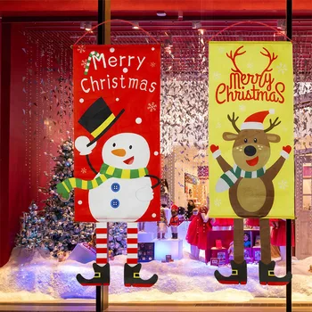 Häid Jõule Jõuluvana Lipu Dekoratiivse Ukse Akna Xmas Kaunistused Koju Rippuvad Kaunistused