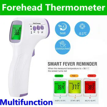 Infrapuna-ja Otsmiku Termomeeter Mitte IR Digitaalne termomeeter Palavik terve Keha Temperatuuri Mõõtmine