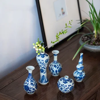 Jingdezhen Hiina, sinine ja valge Jaapani Zen keraamilised laua vaas lille vaas käsitsi maalitud dekoratiivne ornament kingitus