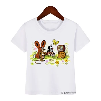 Kawaii lapsed tshirt armas Jõulud naljakas hamster prindi cartoon t-särk lastele uus mood tops poiss, tüdruk Harajuku valge poiste t-särk