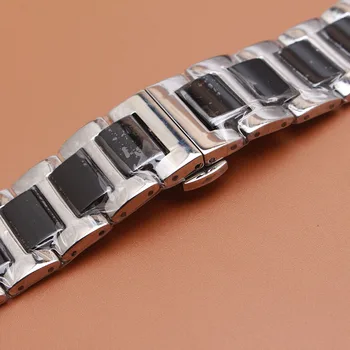 Keraamilised Watchband mood Vaata mens Bänd tahke Link roostevabast terasest Käevõru wrap Keraamiline 14mm 16mm 18mm 20 22mm Watchband