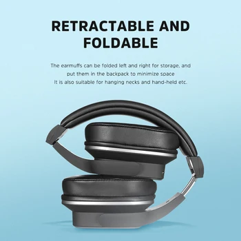Kivee H2 3D-Bass Vähendamise peakomplekt Bluetooth5.0 HIFI Stereo Traadita Kõrvaklappide Gamer Foldablel Koos Mic iPhone Xiaomi Telefon