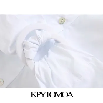 KPYTOMOA Naiste 2020 Stiilne Mood Koos Vöö-Nupp-Mini-Särk Vintage Kleit Kolme Kvartali Varrukad Lahtised Naiste Kleidid Mujer