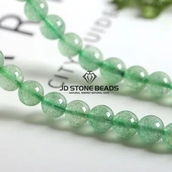 Kõrge Kvaliteediga Roheline Maasikas Crystal Looduslik 5 6 8 10 12 mm Diy Võlu Helmed Ehete Tegemise Väljamõeldud Gemstone Beads Roheline Kvarts