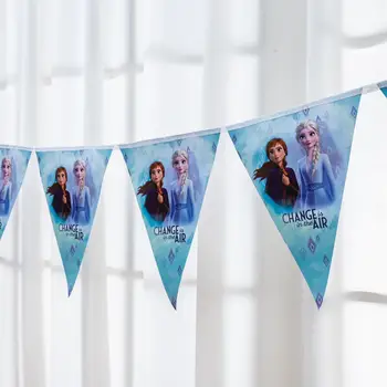 Külmutatud Pool Tassi Plaat Toruga Salvrätiku Lipu Ühekordsed Nõud Komplekt Disney Elsa Frozen2 Teema Sünnipäeva Asjade Baby Shower