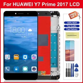 Lcd Ekraan Huawei Y7 Peaminister 2017 LCD Ekraan Puutetundlik Digiziter Koos Raami Digitizer Jaoks Huawei Y7 2017 TRT-L21 TRT-LX1