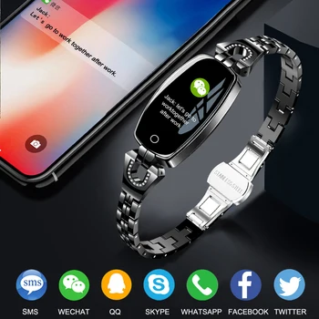 LEMFO H8 Smart Watch Naiste Lady Puutetundlik pulsikell vererõhk Fitness Käevõru Smartwatch Android IO