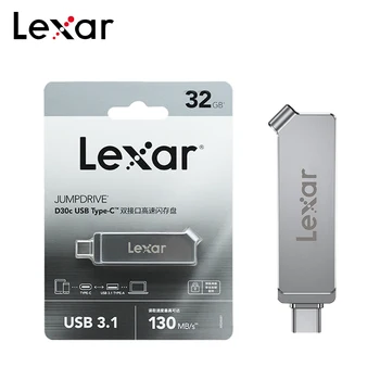 Lexar 128GB USB-3.1 Metallist mälupulk 64GB Tüüp-C Dual Interface Lugeda Kuni 130mb U Disk 32GB Tüüp A Pendrive Memory Stick D30C