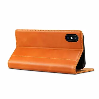 Lihtne Puhas Nahk Luksus Flip Cover Case For iPhone X-XR, XS Max 7 8 Plus Rahakott Kaardi Tagasi Cove