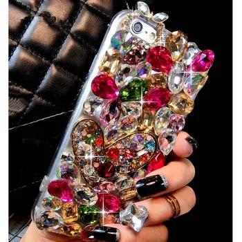 Luksuslik 3D-Värv Teemant Juhul Rhinestone Bling Telefoni Kate fundas coque iPhone 12 11 Pro Max XS MAX XR X 8/7 Pluss 6S/6 Pluss