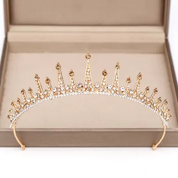 Luksuslik Käsitsi Valmistatud Kristall Pulm Tiaras Crown Retro Naiste Kõnniteed Juuste Kaunistused Pulmad Juuksed Tarvikud