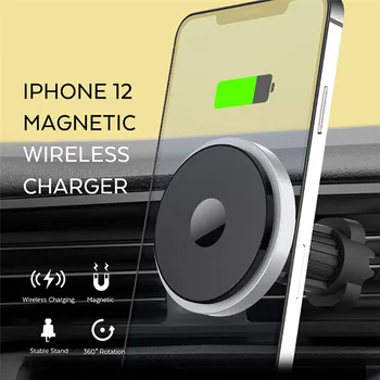 Magsafe Traadita autolaadija Airvent Mount Magnet Adsorbable Telefoni Auto Omanik iphone mini 12 12 Pro Max kiire laadimine seista