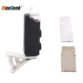 Maxgeek 60-100X Suurendus Digitaalne mobiiltelefon Mikroskoobi Maginifier tagakaas iPhone6 5S Tablet PC Telefonid