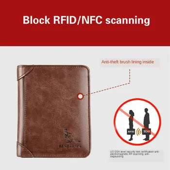Meeste Rahakotid naturaalsest Nahast Rahakott RFID Anti Varguse Lühike Tõmblukk Rahakotid Rahakott Mees Naiste Kaardi Omanik ID Pakett Raha Kotti