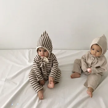 MILANCEL 2020 baby poiste riided triibuline beebi sipukad väikelapse poiste kombekas koos mütsi vastsündinud beebi riided