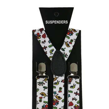 Mood Cartoon Prindi Traksid 2,5 cm Mehed Naised Unisex Y-tagasi Klassikaline Suspender Traksid