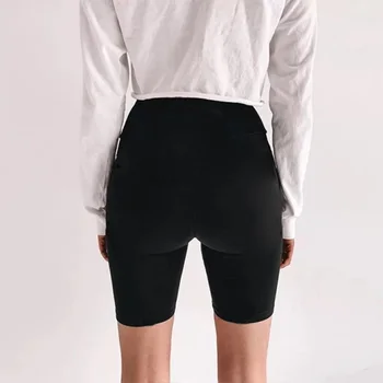 Mood püksid naiste sexy jalgratturi püksid fitness korea casual sexy lühike, puuvillane must Athleisure jalgrattapüksid