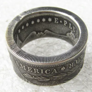 Morgan Silver Dollari Mündi Ring 