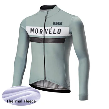 Morvelo soojendada talvel meeste termilise fliis jalgrattasõit jersey kõrge kvaliteedi jalgrattasõit riided bike särki kanda mtb