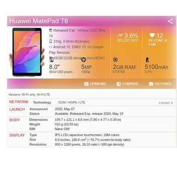 Näiteks Huawei MatePad T8 8.0 Juhul Seista Põrutuskindel Kate Huawei MatePad T 8 Kobe2 L09 L03 2020. Aasta Mudel kate +kile+pliiats