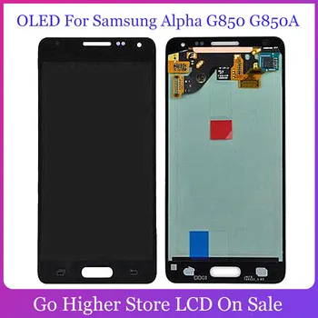 OLED Samsungi Alfa G850 G850A G850F G850M G850K LCD Ekraan Puutetundlik Digitizer Assamblee