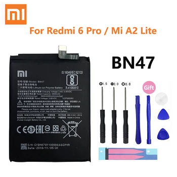 Orginaal Xiao mi BN47 4000mAh Aku Xiaomi Redmi 6 Pro / Mi A2 Lite Kõrge Kvaliteediga Telefoni Varu Patareid