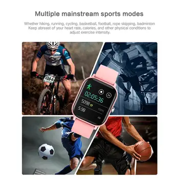 P8 Smart Watch 1.4-tolline Full Touch Fitness Tracker pulsikella Pedometer Meestele, Naistele, Sport Vaadata