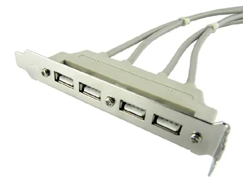 PCI-4 PORTS-USB 2.0 A Female Kruvi Emaplaadi 9pin päise kaabel koos kanduriga