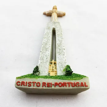 Portugalis Lissaboni vaatamisväärsused Jeesuse Kristuse monument turistidele suveniiride magnet kleebised külmik