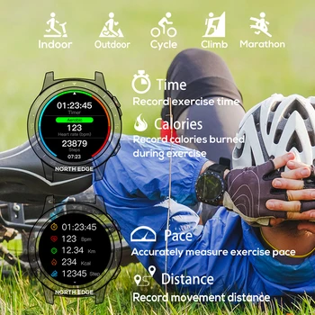 Põhja-Serv GPS Sport Watch Bluetooth Kõne Multi-Sport Mode Kompass Kõrgus Väljas Töötab Muusika Smart Watch Südame Löögisagedus