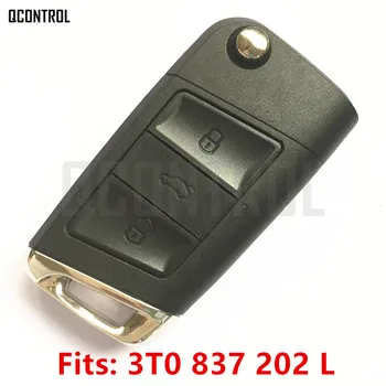 QCONTROL Auto Remote Key Sobiks SKODA 3T0837202L Citigo/Fabia/Octavia/Rapid/Roomster/Superb/Yeti 5FA010413-12 ID48 Kiip