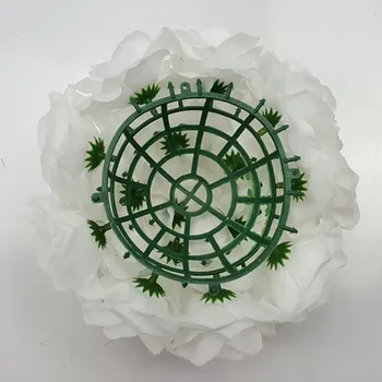 Rippuvad Dekoratiivne Lill Pall Centerpieces Silk Rose Pulmad Suudlemine Pallid Pomanders Mint Pulm Teenetemärgi Palli